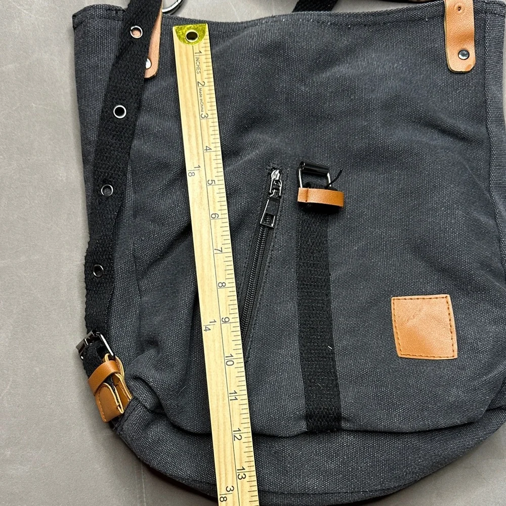 Convertible‎ Shoulder Backpack Bag Charcoal Gray